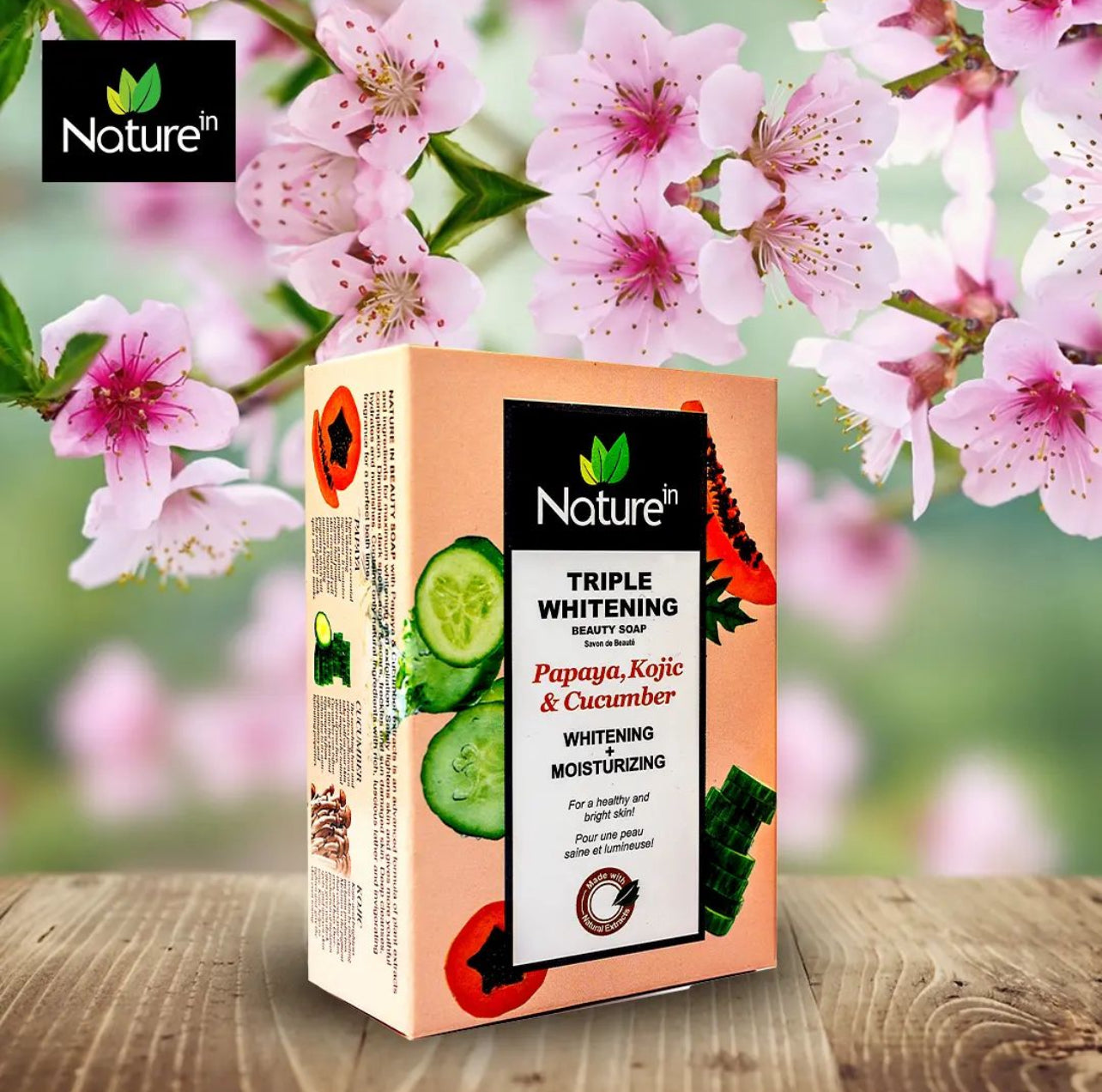 Triple Whitening Beauty Soap | Papaya, Kojic & Cucumber