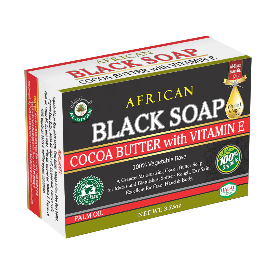 African Black Soap | Cocoa Butter With Vitamin E