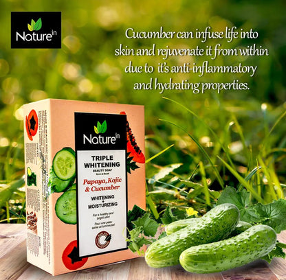 Triple Whitening Beauty Soap | Papaya, Kojic & Cucumber